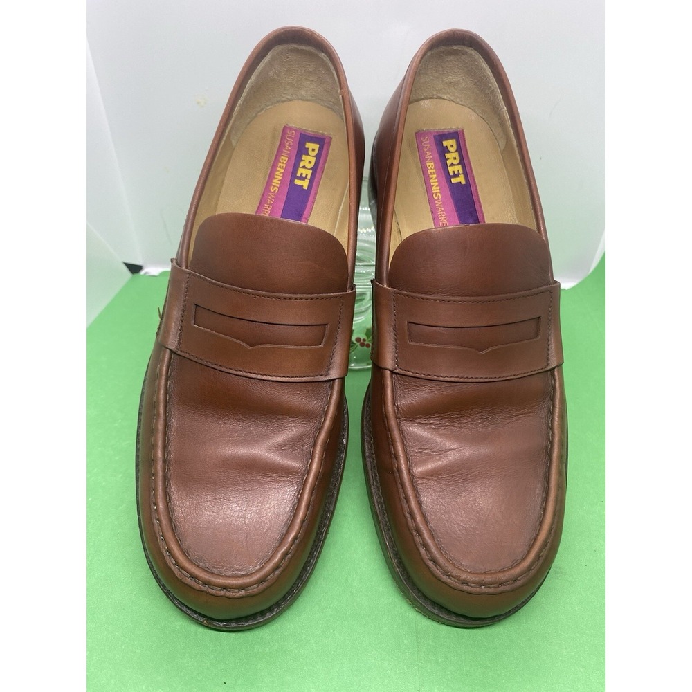 Pret Susan Bennis Warren Edwards Brown  Loafers Men Sz   41/US 8.5. ITALY